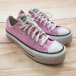 Converse Chuck Taylor All Star Lift Shoes Womens Size 5 Pink Platform Canvas